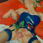 Akt Rose – 2005, Öl, 30×40