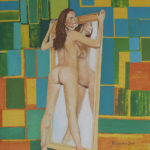 Akt Spiegel – 2009, Öl, 40×50