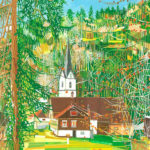 ArbogastKirchvon oben2016Tempera30x40