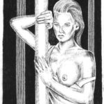 Halbakt Stange – 2010, Kohle, 30×40