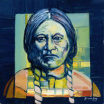 IndianerGohst SittingBull2006Öl40x40