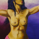 Indianerin – 1991, Öl, 40×50
