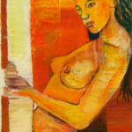 Laufsteg Stange – 2006, Öl, 30×40
