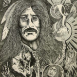 LelehaltIndianermitBartwuchs1991TuscheFeder50x70