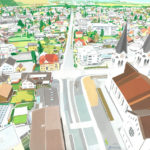 Werner Unterberger Kirche Kreuz Gisinger Tempera 30x40cm